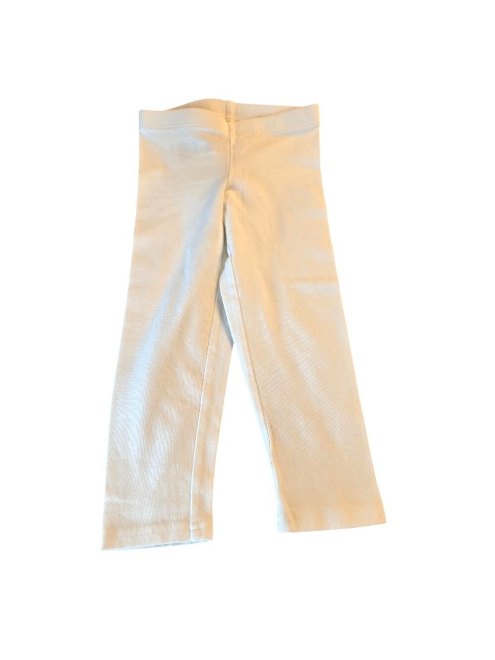 Old Navy White Leggings Girls XS 5 Stretch Knit Pants Back to School EUC